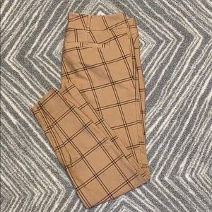 Tan Plaid Pants